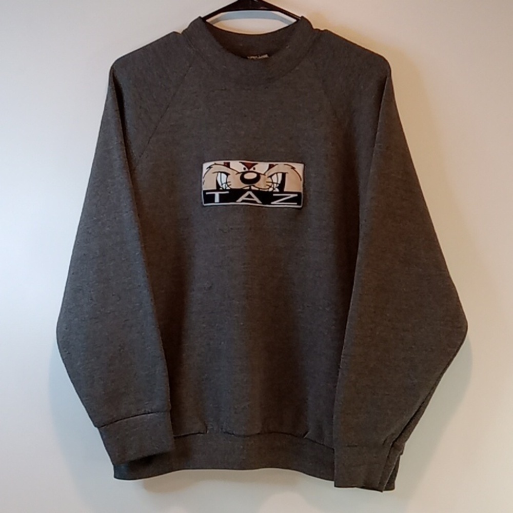 Warner Bros Looney Tunes Tag Taz Tasmanian Youth Sz XL Pullover Sweatshirt EUC!